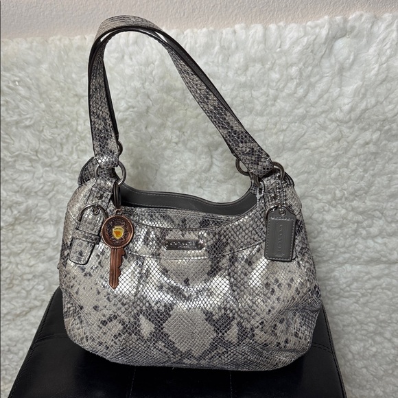 Coach Handbags - Coach soho python- embossed Gray Snakeskin Shoulder Bag